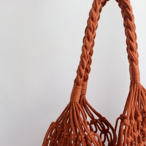 Sustainable shopping bag, macrame bag, boho, knotted net bag, shopping net, tote bag, shopper, macrame image 3