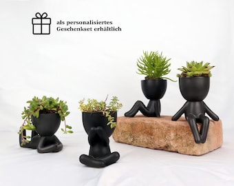 Human Planter, Plant Pot, Pflanztopf, Sukkulententopf, Kleiner Mensch Übertopf