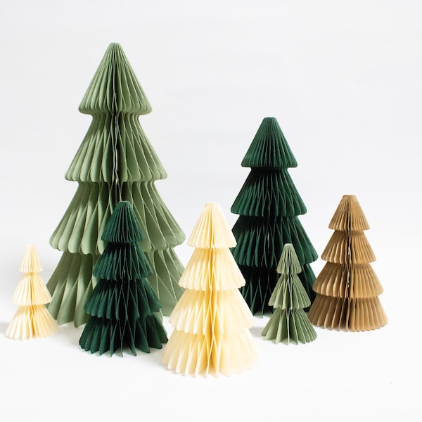 Sapin de Noël en papier, sapin de Noël durable, décoration de Noël, décoration de table, décoration d'arbre pendentif, décoration suspendue, Nordic Scandi