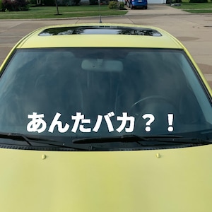 JDM japonés "¡¿Anta Baka?!" Adhesivo de vinilo para coche, ordenador portátil; elige talla y color
