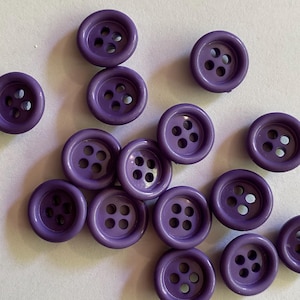 14mm Purple/Lilac Buttons