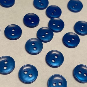 10mm Two Hole Blue Buttons