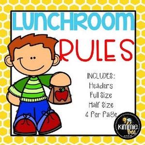 School Lunchroom/Cafeteria Rules Posters