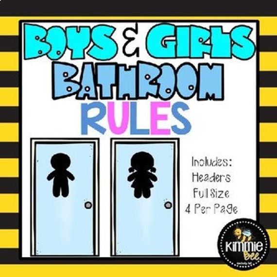 School Bathroom/restroom Rules Posters Etsy