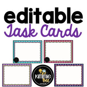Editable Task Cards