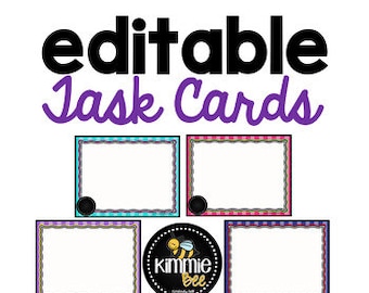 Editable Task Cards