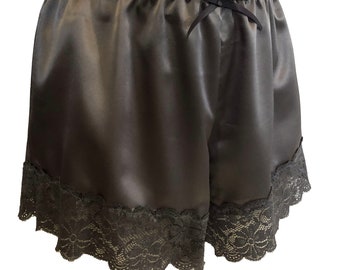 silk and lace shorts