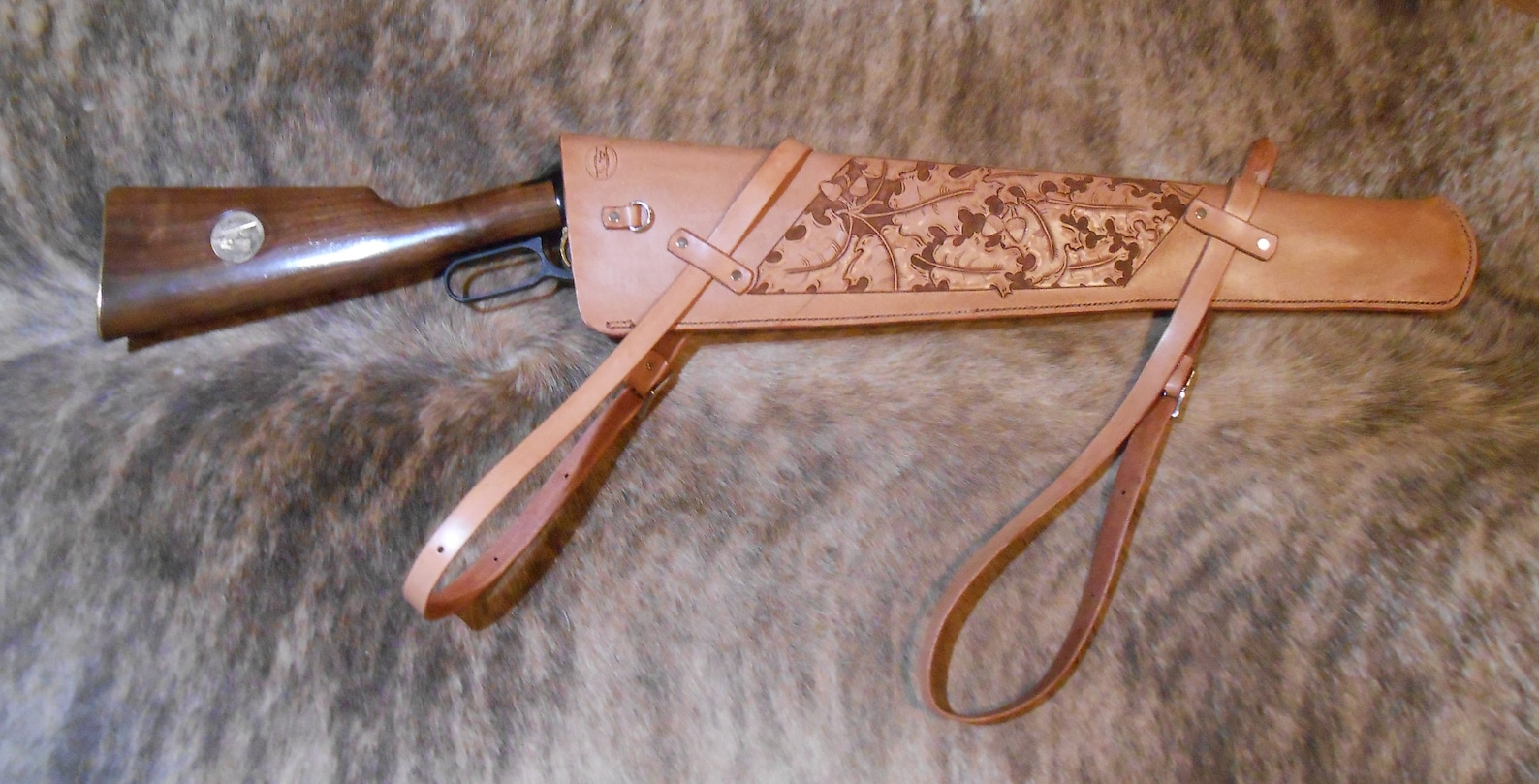 New Custom Leather Saddle Scabbard. Handmade in the USA by Etsy