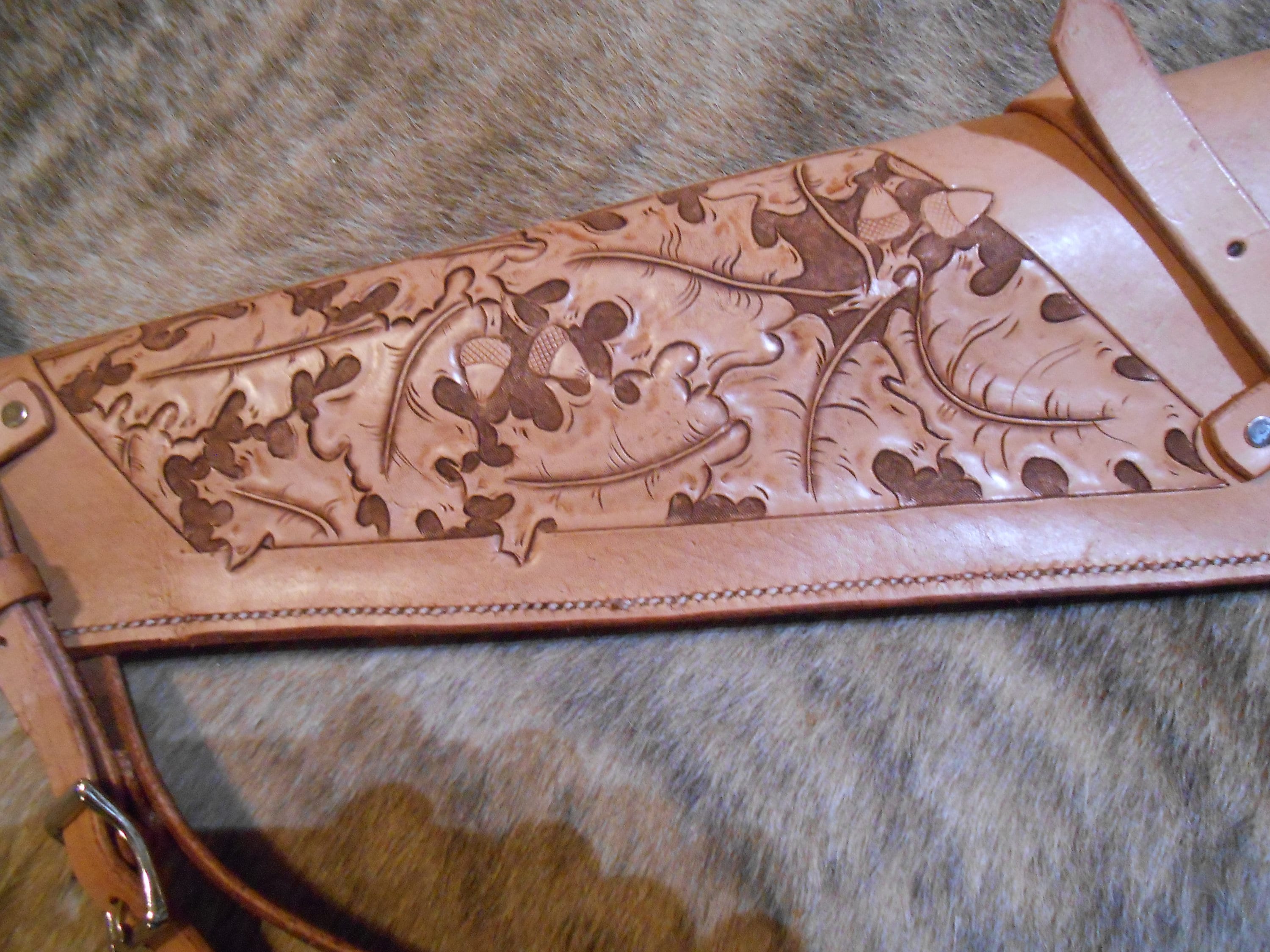 New Custom Leather Saddle Scabbard. Handmade in the USA by Etsy