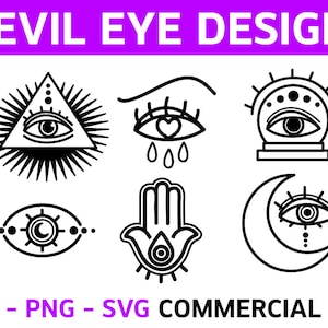Evil Eye SVG | Evil Eye Bundle | Hamsa | Turkish Eye | svg png eps | Commercial Use | Evil Eye for Cricut | Digital File