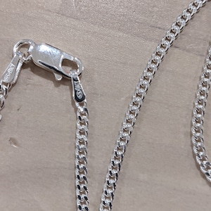 Australian seller stock MaDE IN ITALY 925 sterling silver 2mm wide Curb chain 40cm to 100cm or 16inches to 40inches unisex necklace image 5