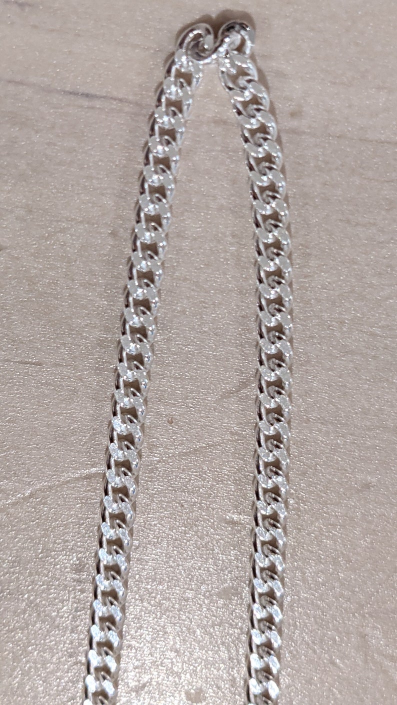 Australian seller stock MaDE IN ITALY 925 sterling silver 2mm wide Curb chain 40cm to 100cm or 16inches to 40inches unisex necklace image 6