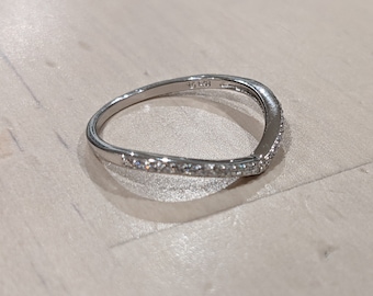 Australian seller stock - 100% Real 925 sterling silver cz wishbone ring women teen girls sizes 4.75us to 12.75us or J aus to Z+1 aus