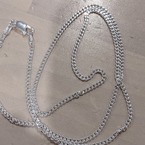 Australian seller stock MaDE IN ITALY 925 sterling silver 2mm wide Curb chain 40cm to 100cm or 16inches to 40inches unisex necklace image 2