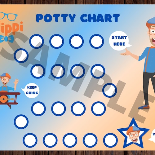 Potty Training Chart for Toddlers printable Reward Sticker | Etsy