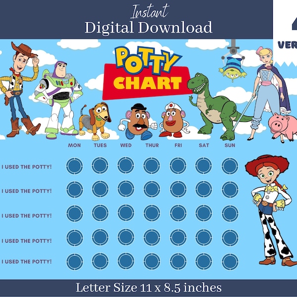 Toy Story Potty Training Chart Printable