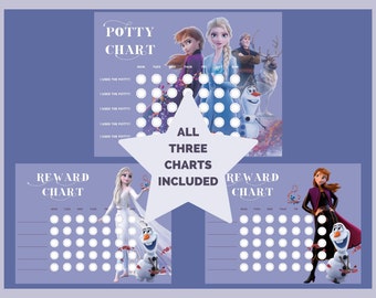 Frozen Potty and Reward Charts | Elsa and Anna (PDF Digital File)