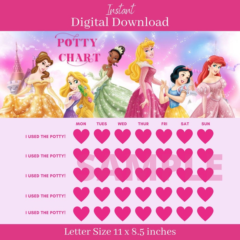 Train Behaviour Sticker Chart Princess Stitch Chart - Etsy UK