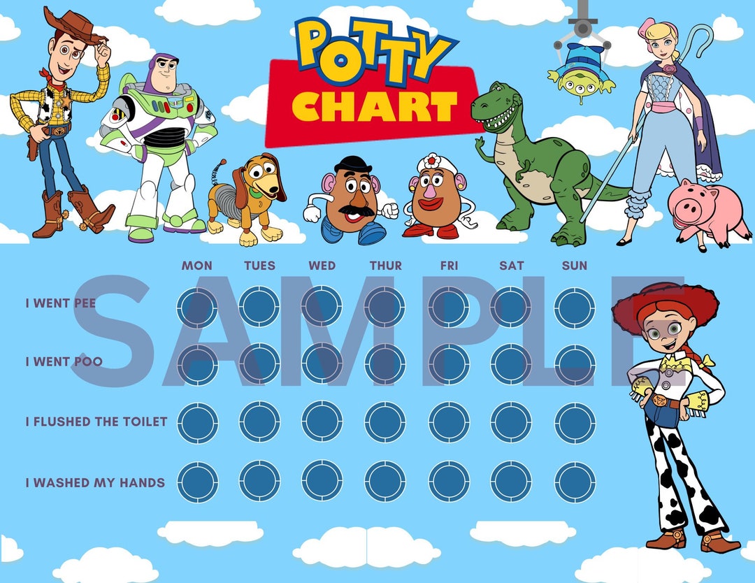 Toy Story Chart | Toy Story Reward Chart | Toddler Potty Training Chart ...