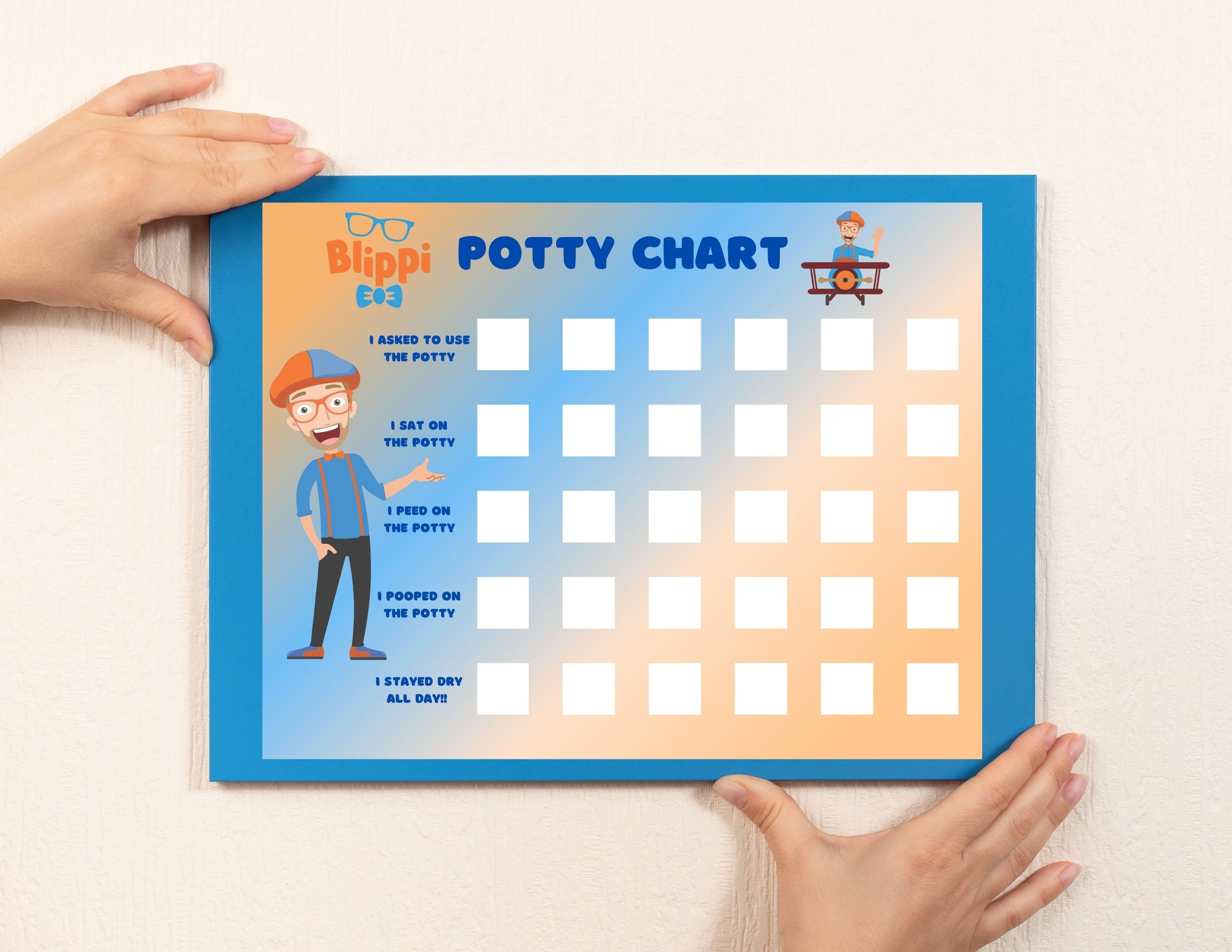BLIPPI Potty Training Chart // Blippi Toilet Training Chart // Etsy