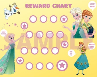 Frozen Potty Chart | Frozen Reward Chart | Frozen Task Chart | Spring Fever | Toilet Training
