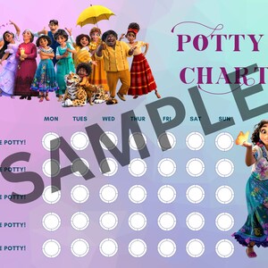 Encanto Potty Chart | Encanto Reward Sticker Chart | Toddler Chore Chart | Potty Training Chart