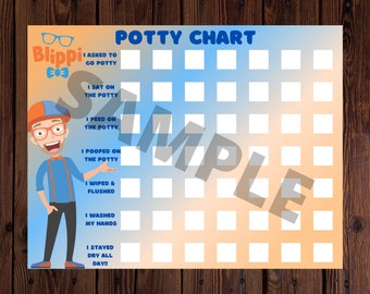 Potty Training Chart Blippi - Etsy UK