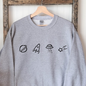 Galaxy Sweatshirt, Planets Sweatshirt, Space Sweatshirt, Earth Shirt, Star Shirt, Astronomy Shirt, UFO Sweatshirt, Celestial Shirt