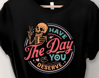 Peace Sign Skeleton T-Shirt: Funny Karma Inspirational Shirt
