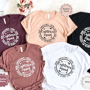 Cafeteria Squad Shirt, Matching Coworker Team Tee, Lunch Staff Graphic T-Shirt, School Cafeteria Worker Top, Food Service Gift
