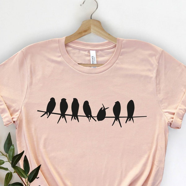 Birds on a Wire, Bird Shirt, Funny Bird Shirt, Animal Lover Shirt, Cute Bird Shirt, Nature Shirt, Bird T-Shirt, Animal Tee, Bird Group Shirt