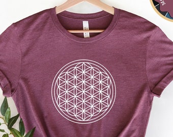 Flower of Life Shirt: Spiritual Yoga Graphic Tee
