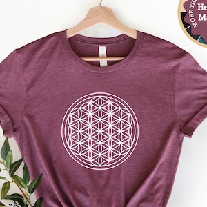 Flower of Life Shirt, Seed Of Life Shirt, Floral Shirt, Mystic Shirt, Magic Shirt, Spiritual Shirt, Meditation Shirt, Yoga Tee, Graphic Tee