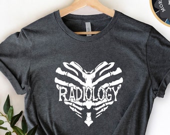 Camiseta de radiología con corazón: regalo para técnicos/enfermeros de radiología