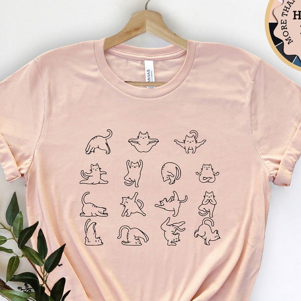 Cat Yoga Shirt, Funny Cat Shirt, Meditation Shirt, Namaste Shirt, Cat Lover Tshirt, Cat Owner Shirt, Yoga Shirt, Cat Mom Shirt, Yoga Tee