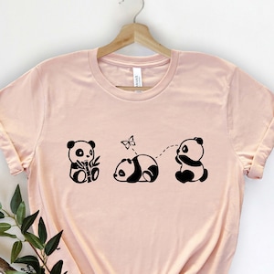 Funny Pandas Shirt, Panda T-Shirt, Panda Lover Shirts, Cute Panda Bear Shirt, Animal Shirt, Panda Shirts, Cute Animal Shirt, Gift for Women