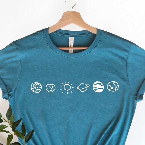 Solar System Shirt, Planets Shirt, Space Shirt, Earth Shirt, Moon Shirt, Galaxy Shirt, Astronomy T-Shirt, Space Geeks Gifts