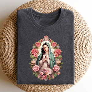 Camisa de Nuestra Señora de Guadalupe, Camisa de Madre, Camisa de Jesús, Camisa de Amor de Jesús, Regalos de Navidad, Camisa de Virgen María, Camisetas de la Iglesia, Camisa de Oración