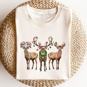 Reindeer Christmas Shirt: Holiday Graphic Tee, Xmas Gift