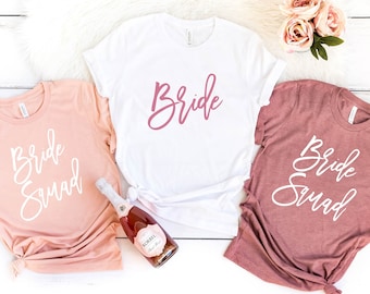 Bride Squad Cotton Shirt: Bachelorette Party Bridal Team
