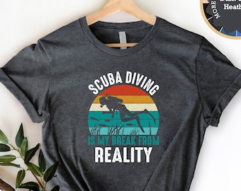 Scuba Diving T-Shirt, Underwater Adventure Tee, Ocean Lover Graphic Shirt, Marine Life Diver Top, Funny Scuba Diver Gift T-Shirt