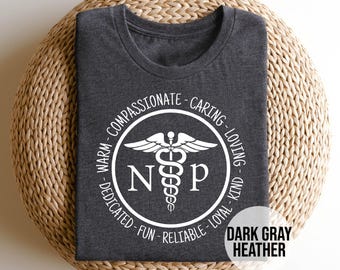 Nurse Practitioner Shirt, NP Gift for Nurses, Caduceus Medical Symbol Tee, Healthcare Worker Top, Nurse Appreciation T-Shirt