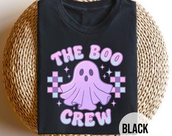 Retro Pastel Ghost Halloween T-Shirt: 90s Pixel Art Tee