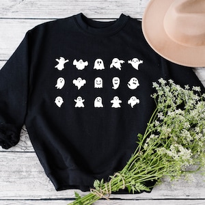 Ghost Faces Sweatshirt, Funny Ghost Sweatshirt, Funny Halloween Shirt, Halloween Tshirt, Halloween Gifts, Ghost Shirt, Ghost Sweatshirt