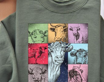Sudadera con meme de vaca divertida: un suéter acogedor para el invierno