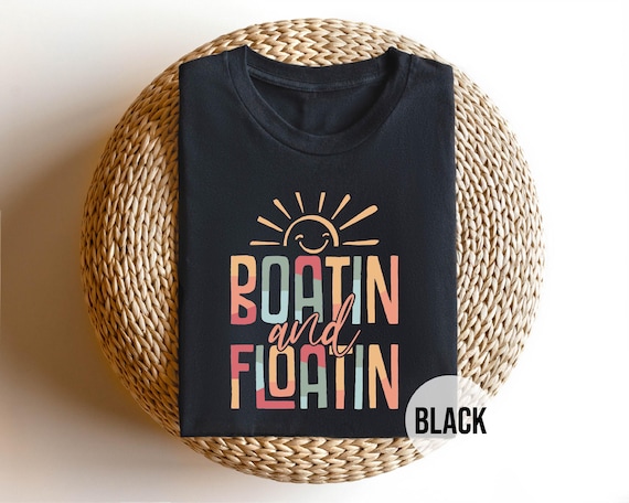 Retro Lake Life Shirt, Boatin’ and Floatin’ Graphic Tee, Funny Summer Lake Day T-Shirt, Vacation Boating Top, Lake Lover Gift Tee
