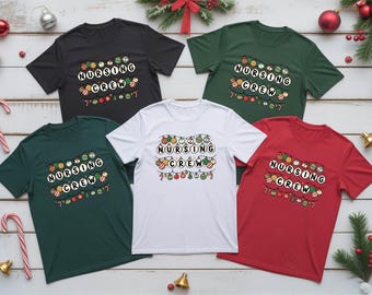 Christmas Nursing Crew Shirt, Nurse Christmas Shirt, Holiday Nurse Tee, Nursing Crew Shirt, RN Christmas Gift, Nurse Team Shirt, Medical Tee