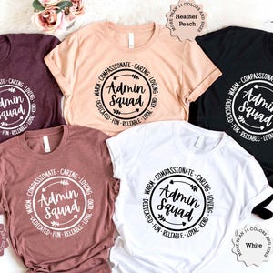 Camiseta del equipo administrativo: regalo para el personal de oficina