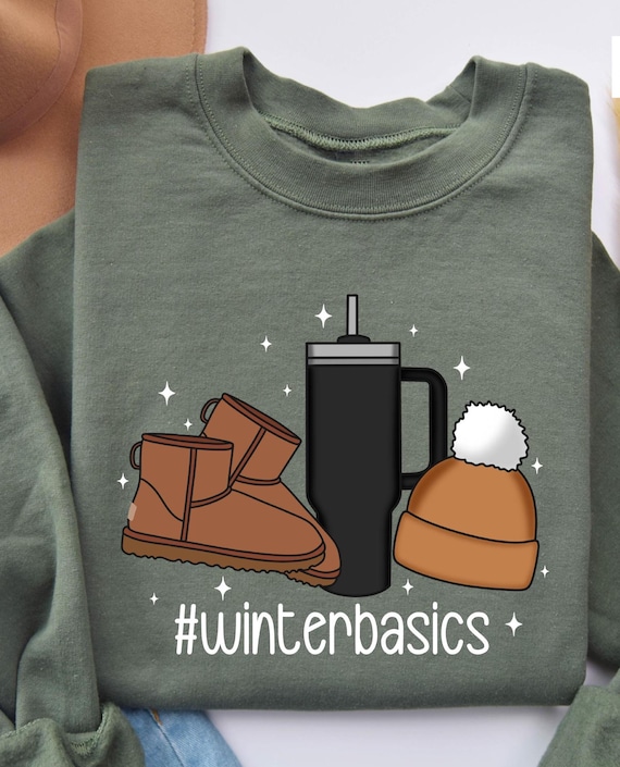 Winter Basics Sweatshirt, Winter Style Sweater, Holiday Gifts, Cozy Style Sweatshirt, Winter Wardrobe Essential, Timeless Style Sweater