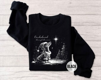 Dachshund Christmas Sweatshirt, Wiener Dog Christmas Shirt, Dachshund Lover Gift, Christmas Dog Sweatshirt, Holiday Dog Lover Gift